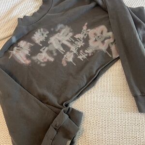 H&M Gray Sweatshirt with Pink Design